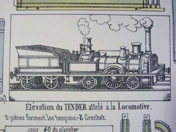 Grandes constructions : Tender. Imagerie d'Épinal Pellerin n°160.