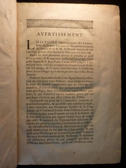 Histoire chronologique de la grande chancellerie de France.