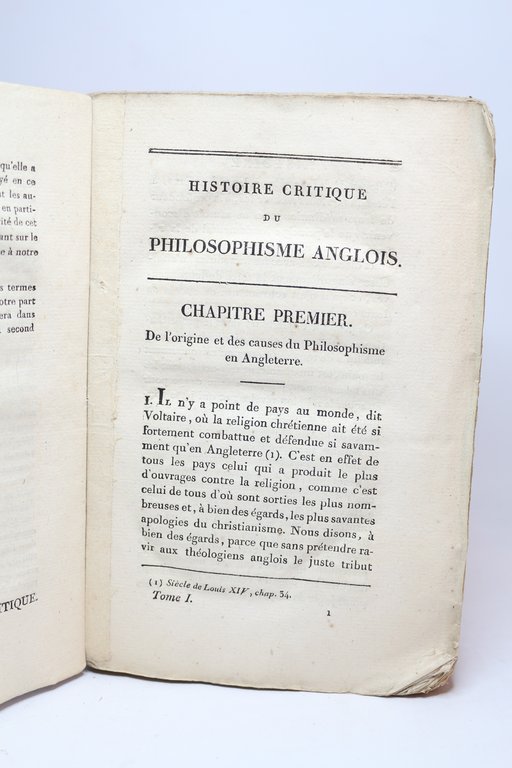 Histoire critique du philosophisme anglois, depuis son origine jusqu'à son …