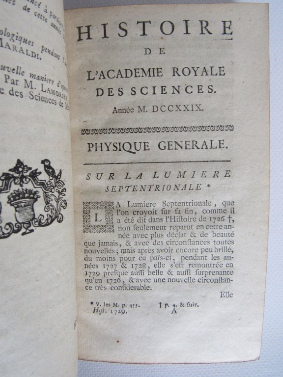 Histoire de l'Académie royale des sciences. Année 1729