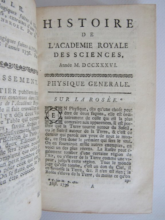 Histoire de l'Académie royale des sciences. Année 1736