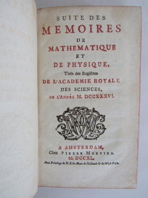 Histoire de l'Académie royale des sciences. Année 1736