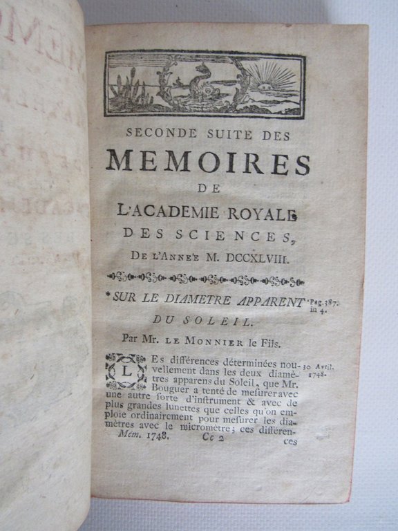 Histoire de l'Académie royale des sciences. Année 1748