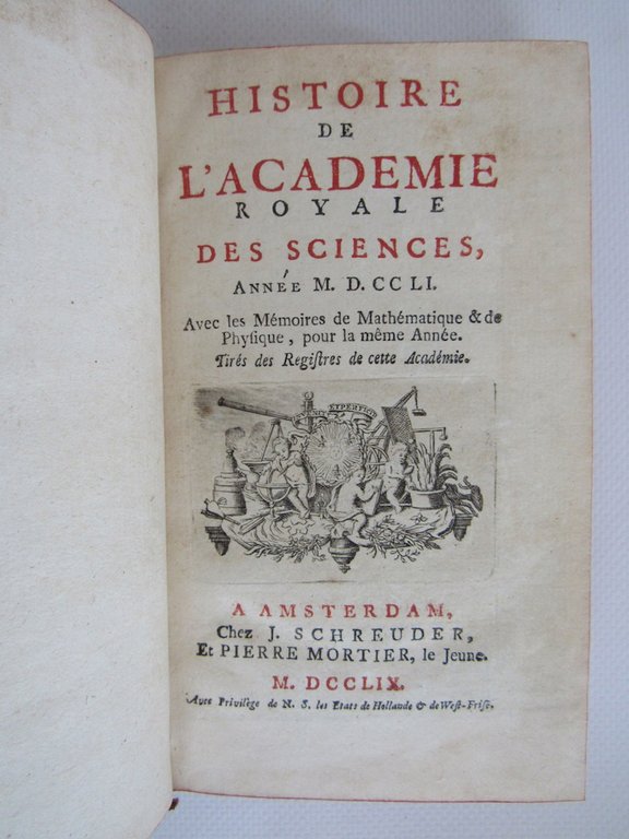 Histoire de l'Académie royale des sciences. Année 1751