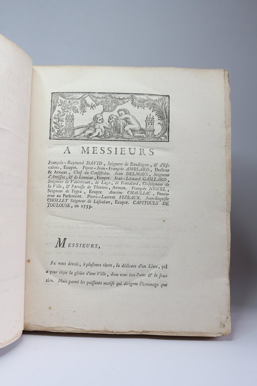 Histoire de la ville de Toulouse dediée a Messieurs les …
