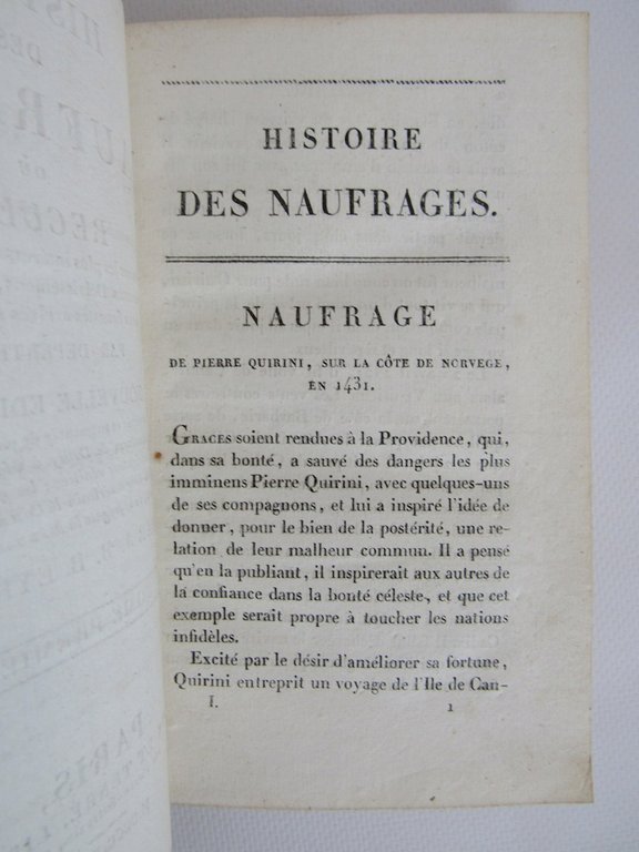 Histoire des naufrages