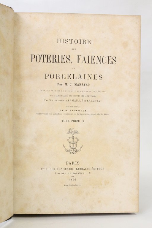 Histoire des poteries, faïences, et porcelaines