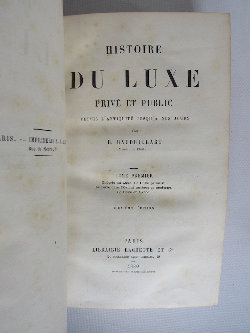 Histoire du luxe privé et public depuis l'Antiquité jusqu'à nos …