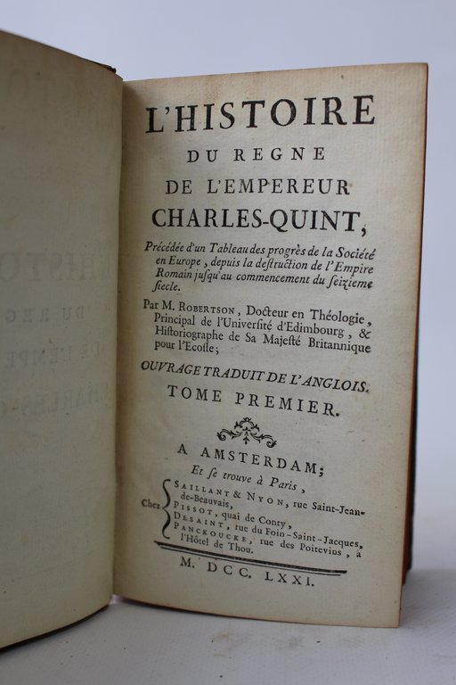 Histoire du règne de l'empereur Charles-Quint