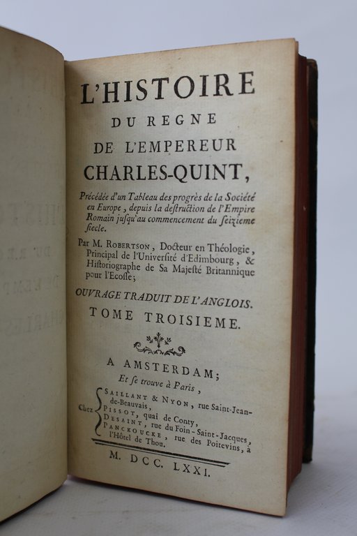 Histoire du règne de l'empereur Charles-Quint