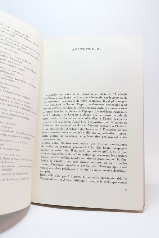 Histoire et prestige de l'Académie des sciences 1666-1966
