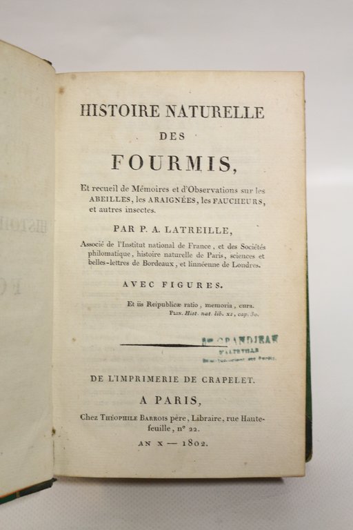 Histoire naturelle des fourmis, et recueil de mémoires et d'observations …