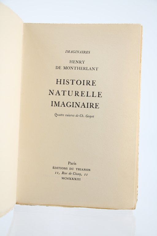 Histoire Naturelle imaginaire