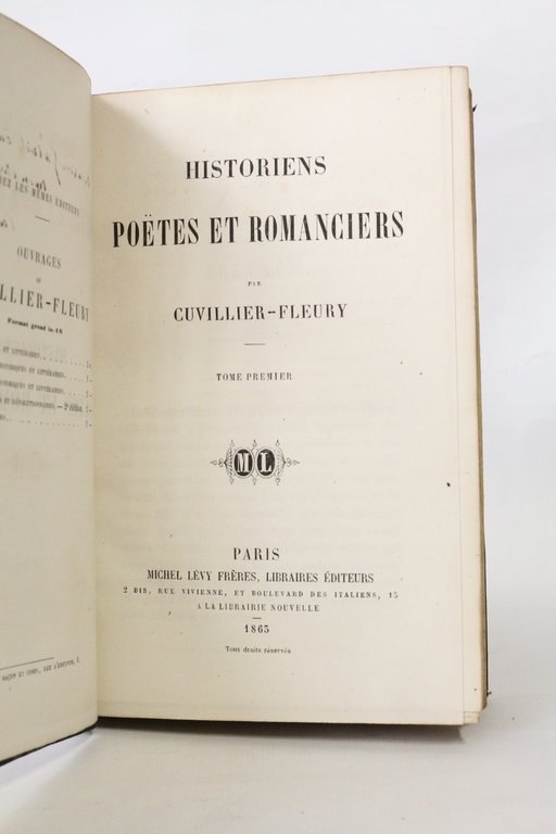 Historiens poëtes et romanciers