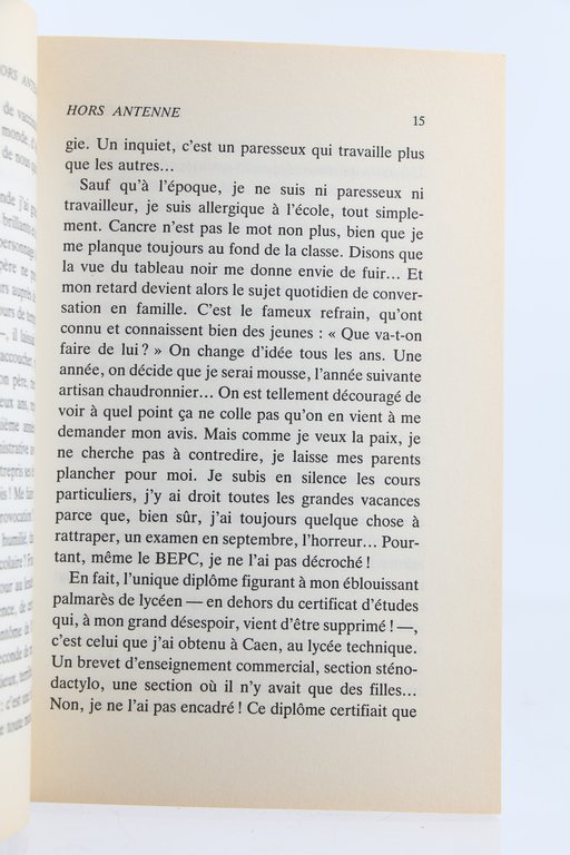 Hors Antenne. Conversations avec Maurice Achard