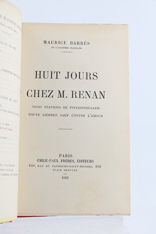 Huit Jours chez M. Renan