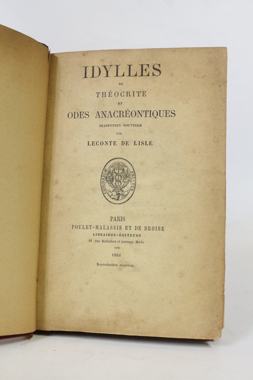 Idylles et odes anacréontiques