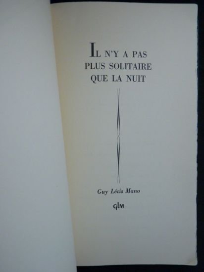 Il n'y a pas plus solitaire que la nuit