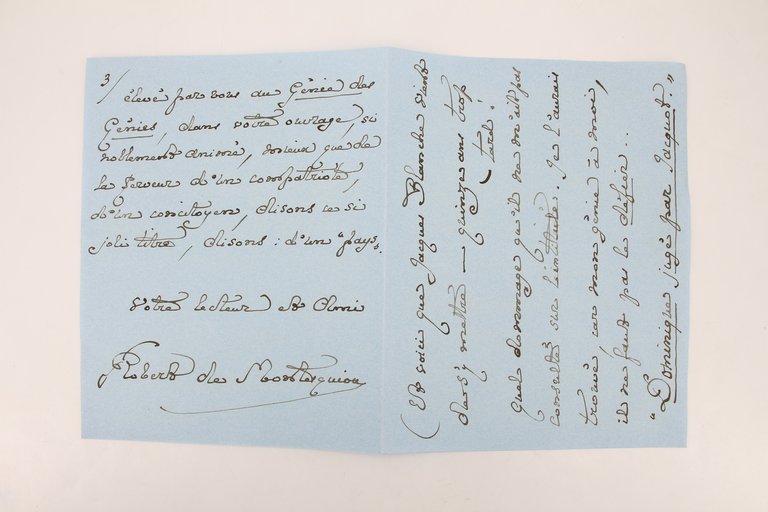 Immodeste lettre autographe signée de Robert de Montesquiou à Henri …