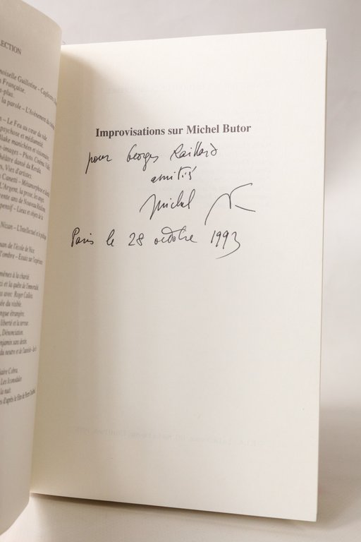 Improvisations sur Michel Butor