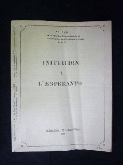 Initiation à l'Esperanto