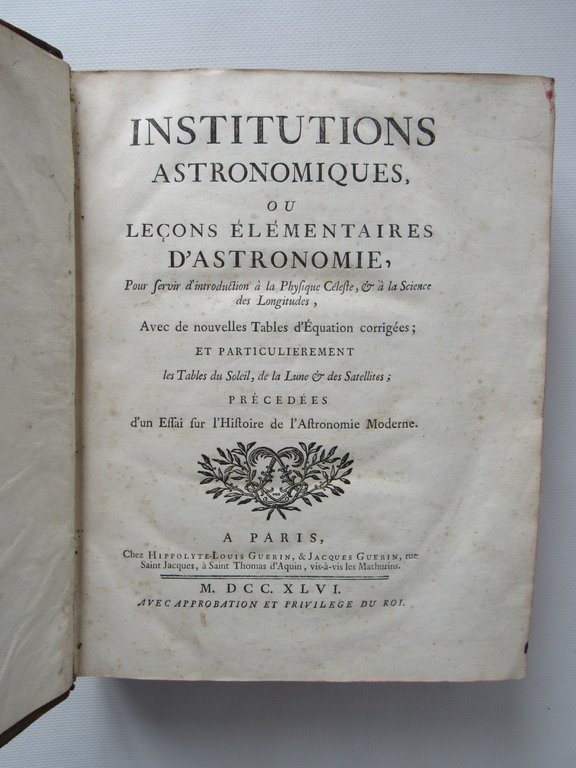 Institutions astronomiques, ou leçons élémentaires d'astronomie