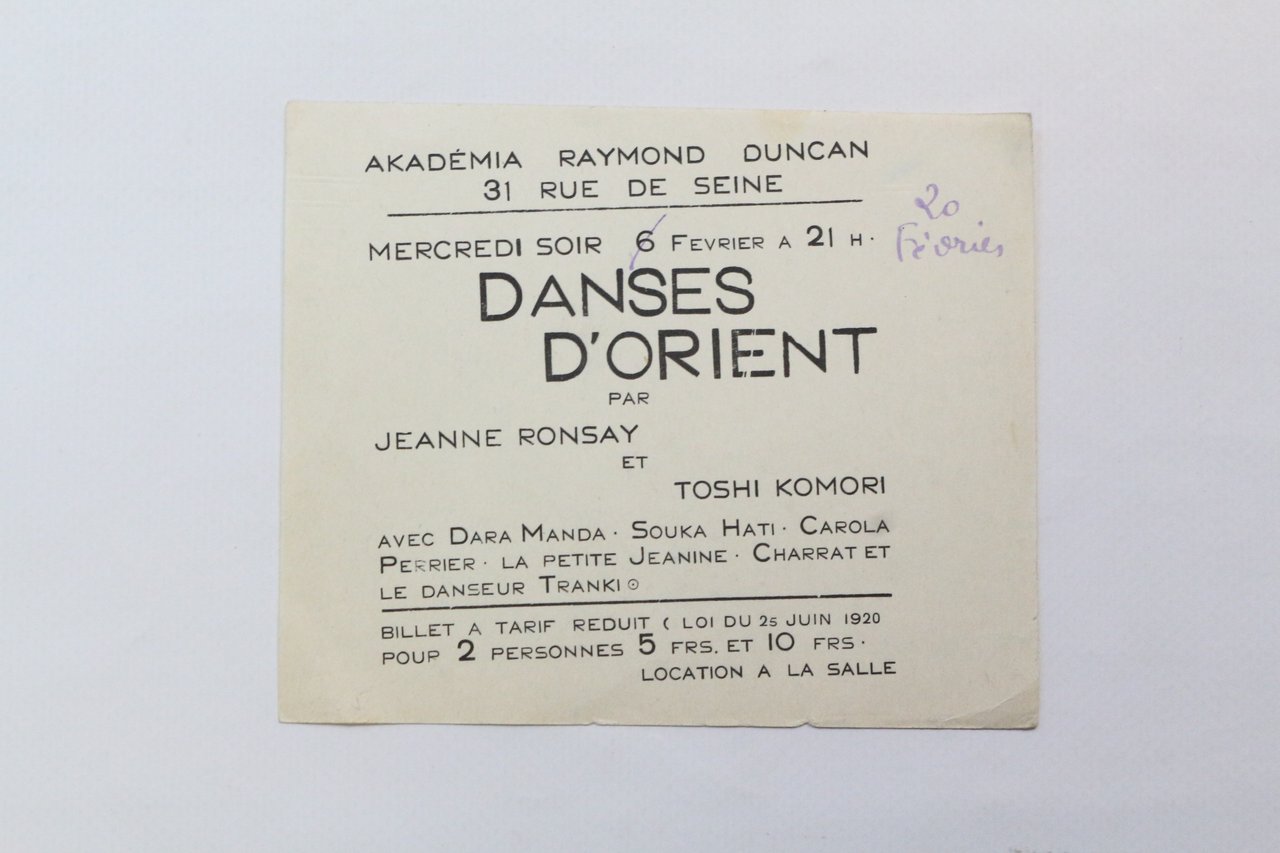 Invitation aux représentations des danses d'Orient créées par Jeanne Ronsay … | Immagine principale