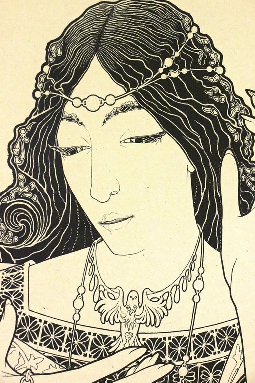 "Invocation à la madone d'onyx vert" - Lithographie originale sur …