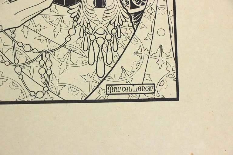 "Invocation à la madone d'onyx vert" - Lithographie originale sur …
