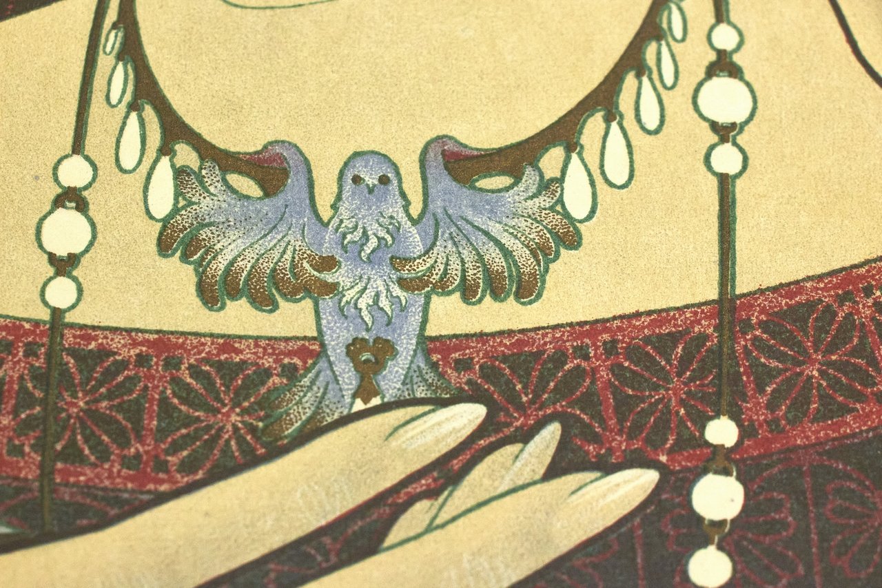 "Invocation à la madone d'onyx vert" - Lithographie originale sur …