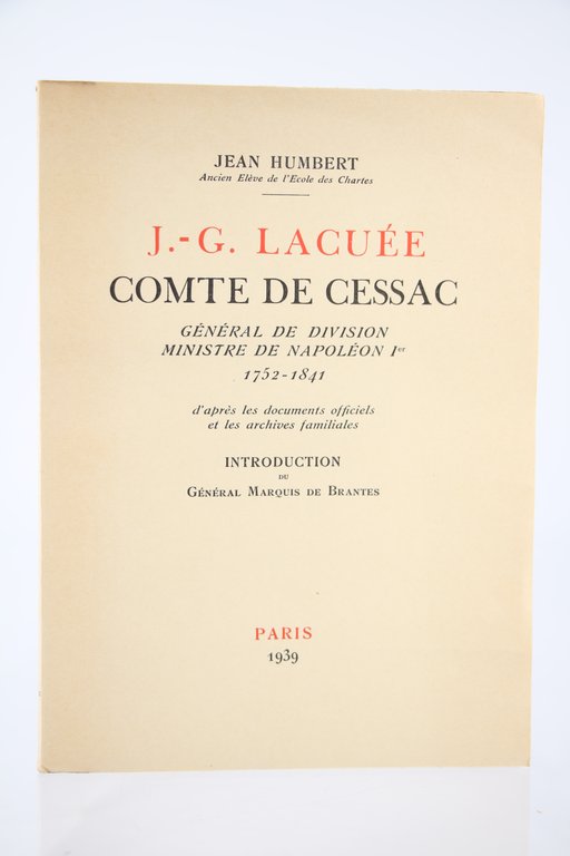 J.G. Lacuée Comte de Cessac, Général de Division, Ministre de …
