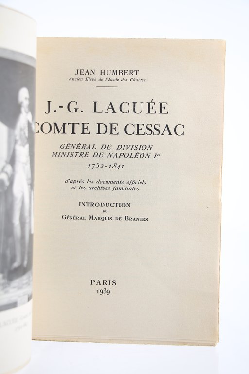 J.G. Lacuée Comte de Cessac, Général de Division, Ministre de …