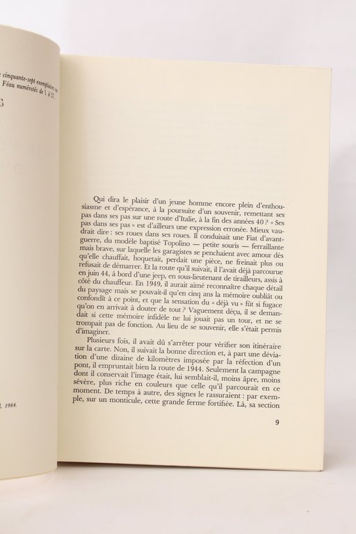 Je vous écris d'Italie.