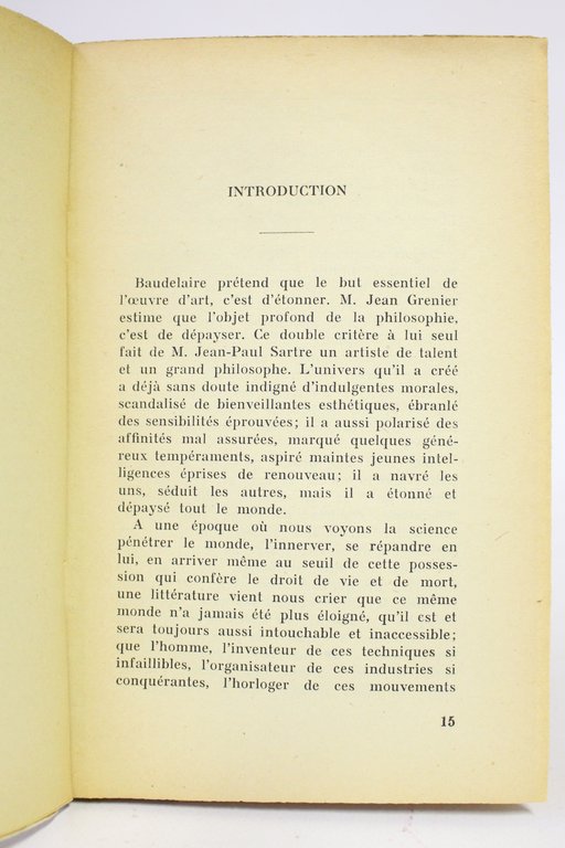 Jean-Paul Sartre ou une littérature philosophique