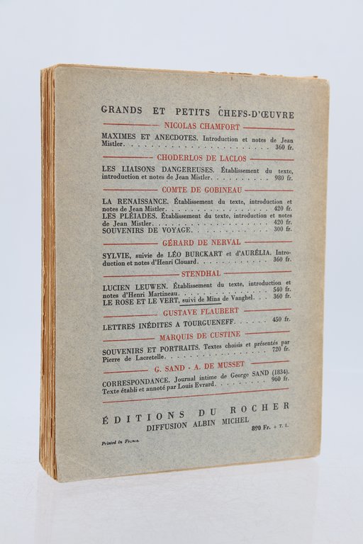 Joseph de Maistre, textes choisis et présentés par E.M. Cioran