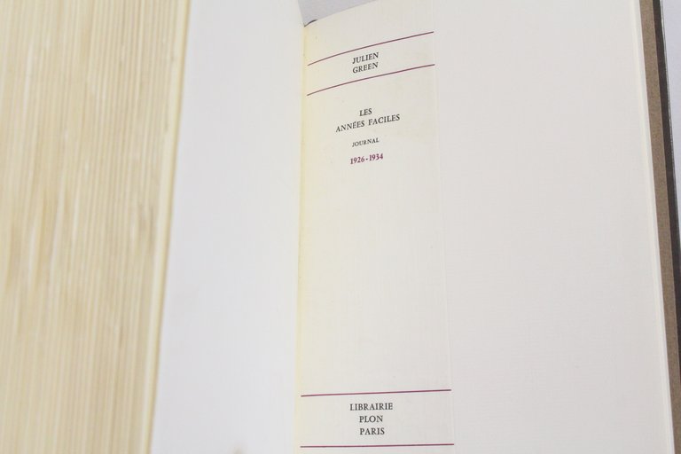Journal - 1926-1934 Les années faciles