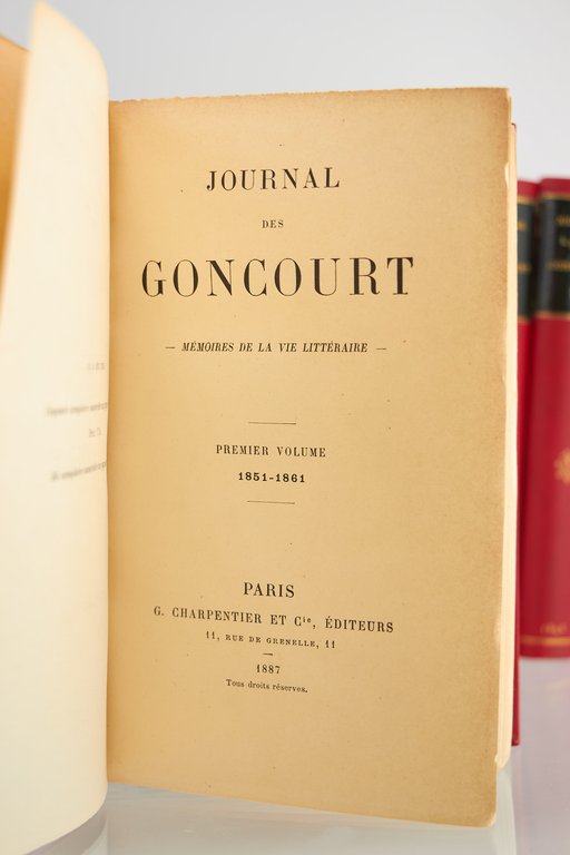 Journal des Goncourt - Mémoires de la vie littéraire