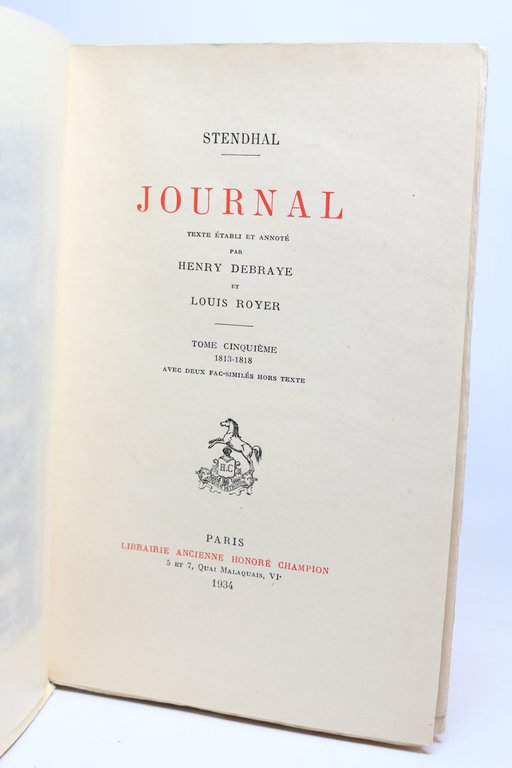 Journal (tome 5 seul)