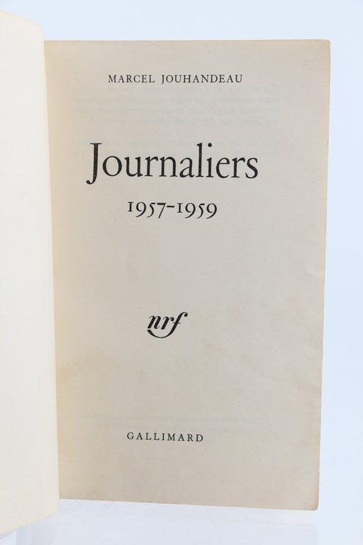 Journaliers 1937-1939