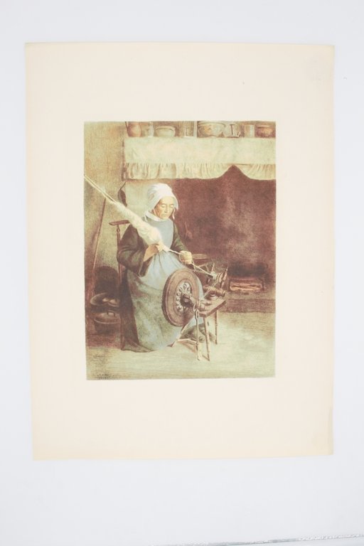 L'aïeule - Lithographie originale sur Japon - L'Estampe Moderne