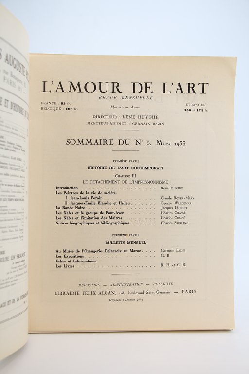 L'Amour de l'Art. - Quatorzième Année complète du N°1 au …