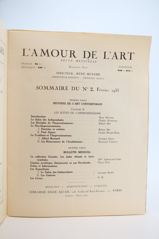 L'Amour de l'Art. - Quatorzième Année complète du N°1 au …