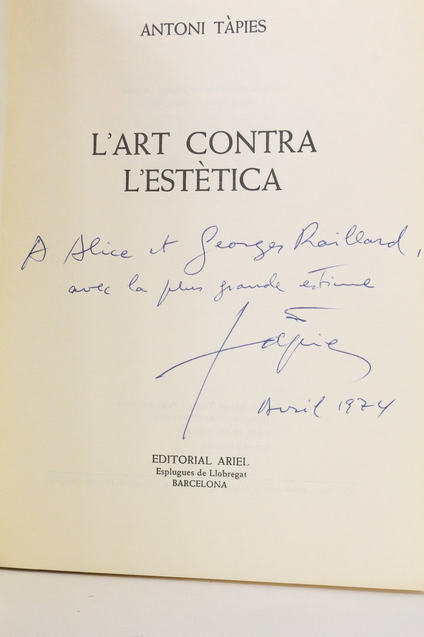 L'art contra l'estètica