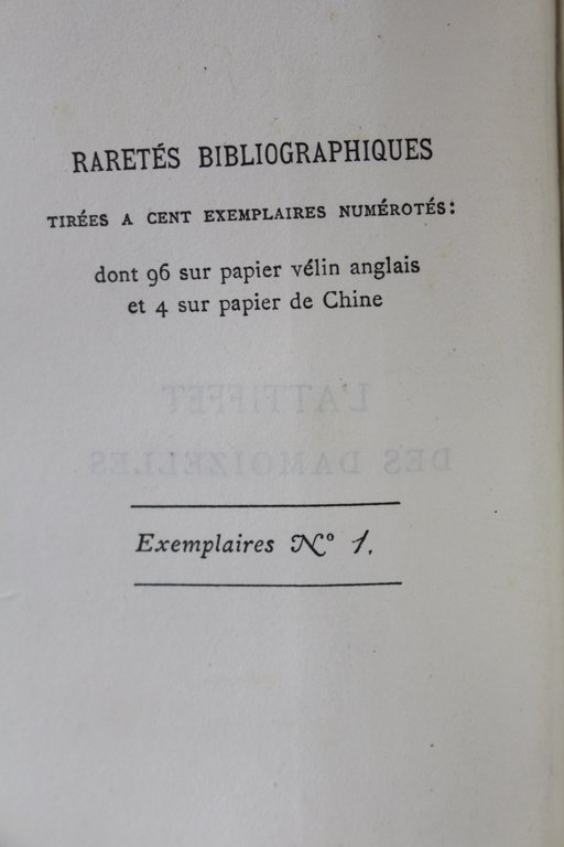 L'attiffet des damoizelles. Première et plus importante pièce de leur …