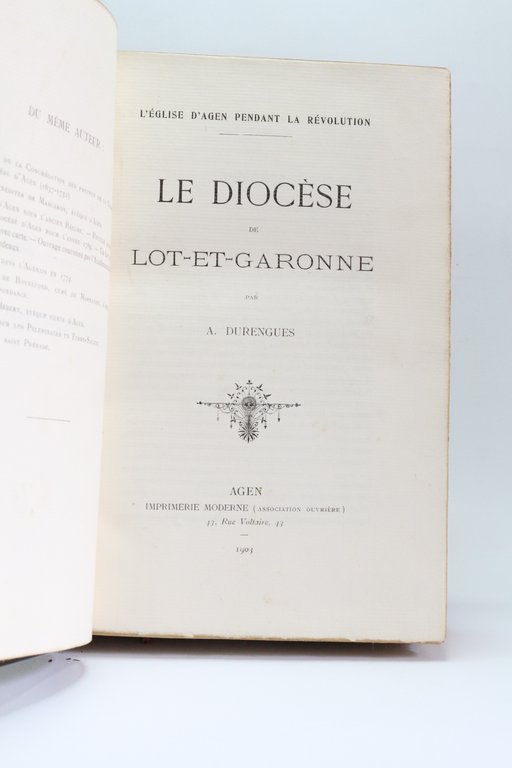 L'église d'Agen pendant la Révolution. Le diocèse de Lot-et-Garonne