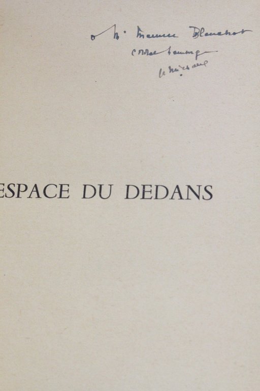 L'espace du dedans