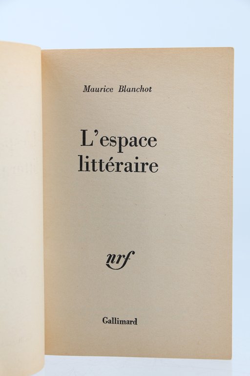 L'espace littéraire