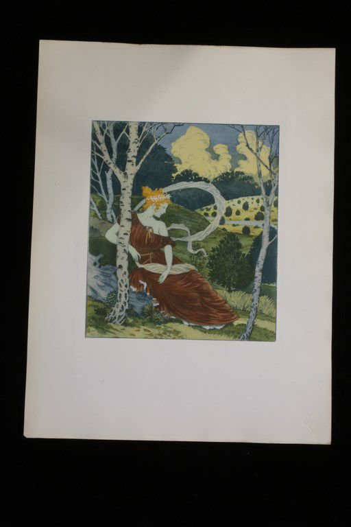 L'Estampe Moderne. Dans les bois. Lithographie Originale