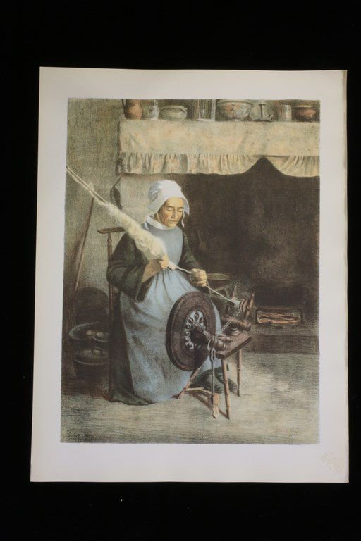 L'Estampe Moderne. L'Aïeule. Lithographie Originale