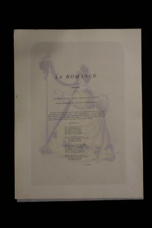 L'Estampe Moderne. La Romance. Lithographie Originale